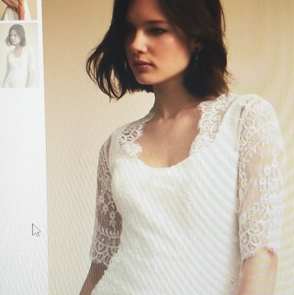 Brand new BHLDN Kelis topper XS ivory